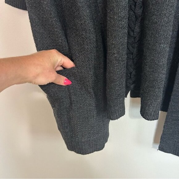 NWT Democracy Lace Up Back Open Front Knit Cardigan Sweater Women’s Size Large - Picture 2 of 7